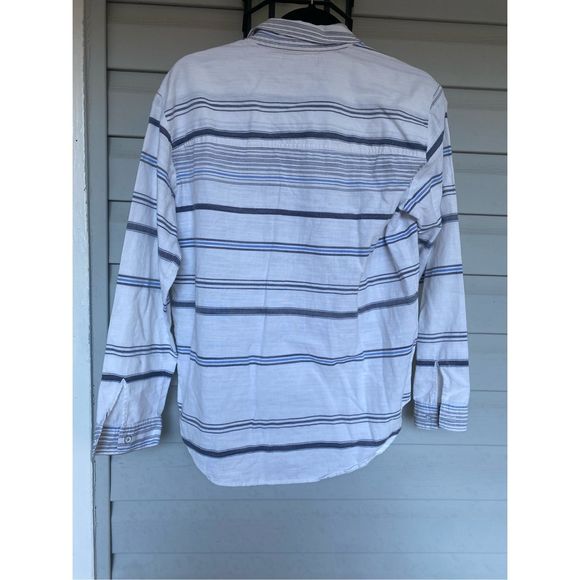 Anthropologie Michael Stars Boyfriend Stripe Button-Up Shirt, Size Medium - Picture 6 of 8